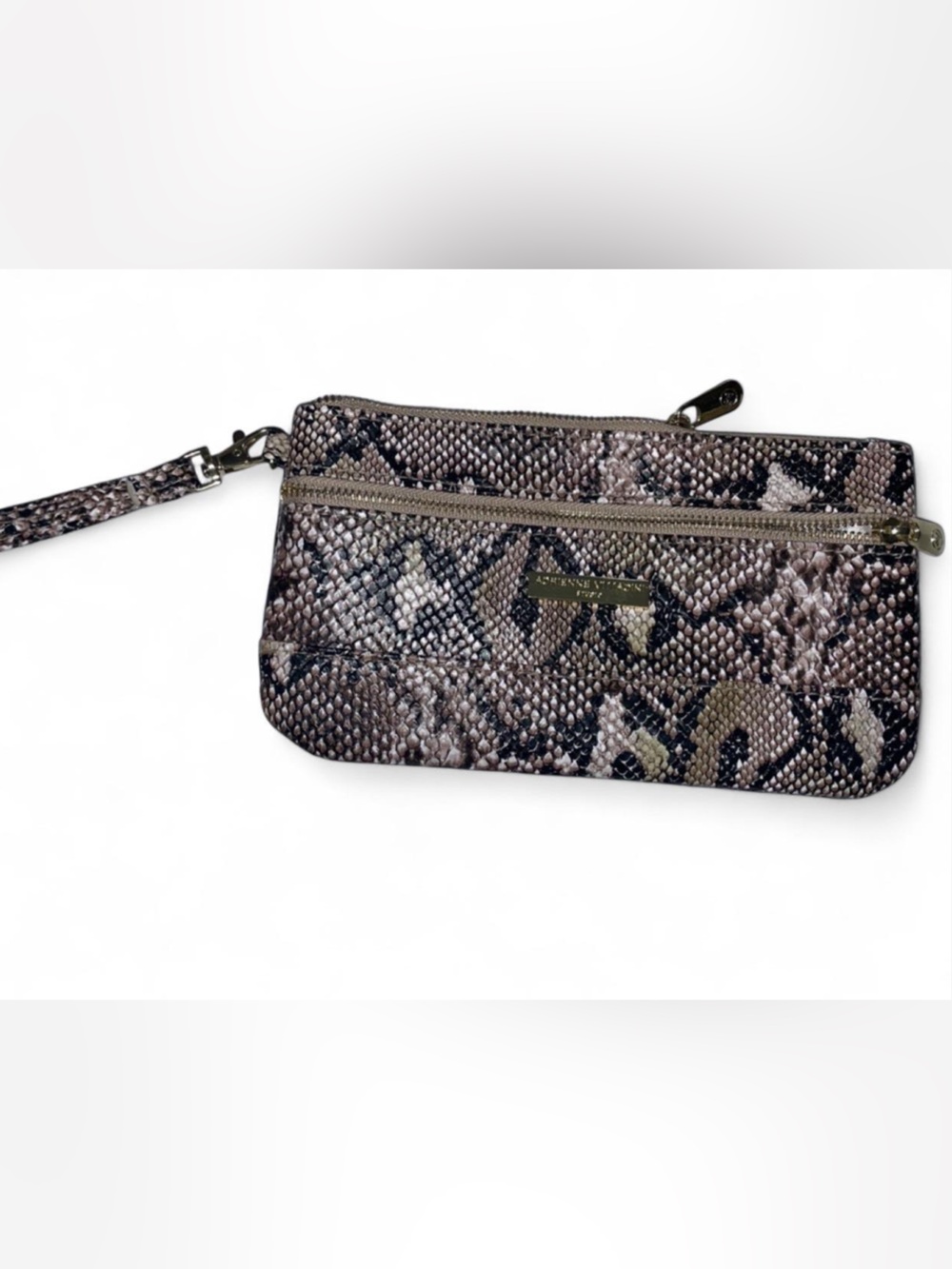 Adrienne V Snake skin wristlet like new
